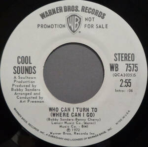 【SOUL 45】COOL SOUNDS - WHO CAN I TURN TO (WHERE CAN I GO) /(STEREO) (s230923020)