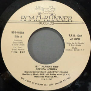 【SOUL 45】BRENDA NORMAN - IS IT ALRIGHT R&B / YES I'M READY (s230918045)