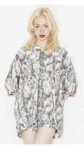 x-girlシャツMARBLE PRINT OPEN COLLAR SHIRTエックスガールシャツ_画像1