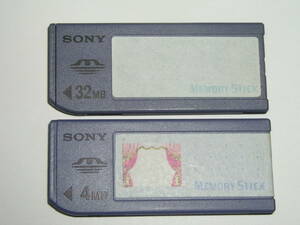 5031●● SONY純正 メモリースティック 32MB + 4MB 2枚て ●