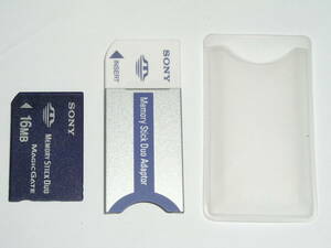 5039●● SONY Memory Stick Duo Adaptor（MSAC-M2）+ Duo(16MB）、ソニー純正品 ●02