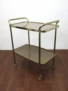  Vintage 60's HAMILTON COSCO company manufactured kitchen Cart cupboard Wagon Vintage America furniture Gold caster movement old store furniture 