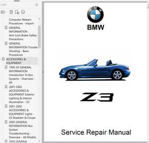 BMW Z3 Ver2 整備書 修理書 リペアマニュアル ボディー修理 配線図 オーナーズマニュアル