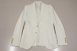 GUCCI white tailored jacket Gucci jacket 2 button cotton blaser corduroy ko-teroi white men's gentleman 44 (XS~S)