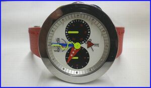 * price cut!! Alain Silberstein * men's * wristwatch * condition is beautiful. * case * spare. belt equipped!