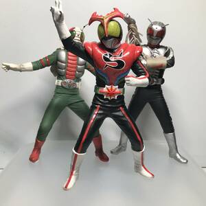 仮面ライダーストロンガー　Ｖ3　スーパー1　ソフビフィギュア　3点　バンダイ　ソフビ魂