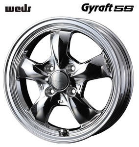 取寄せ品 新品ホイール単品4本SET WEDS GYRAFT グラフト5S ブライトスパッタリング (SPT) 5.5J+42 4H-100 15インチ アクア ノート 等