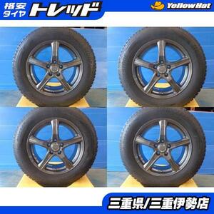 送料無料 225/65R17 ブリヂストン DM-V3 TOPRUN 17インチ 7.0J +38 5H114 中古 スタッドレス ホイール ハリアー RAV4 伊勢