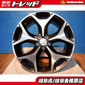 中古 ホイール 4本 良品 スバル フォレスター純正 18インチ 7.0J+48 5H PCD 100 ブラックポリッシュ 黒 SUBARU SJ5 SJG