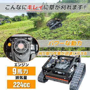 ２台限定【チャーター便】9馬力 ラジコン草刈機 刈幅550ｍｍ 自走式電動草刈り機 500ｍ遠隔操作 45℃傾斜面◆電波法技適取得リモコンの画像2