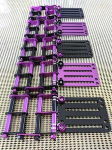黒×紫 5組　ニックス風ベルトループ 腰道具 腰袋 工具差し 4段チェーン付き