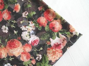 * real . floral print transcription opal processing cloth 