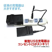 USB充電器とバッテリー2個セット DC118 と Panasonic パナソニック DMW-BCK7 互換バッテリー_画像2