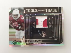 BEANIE WELLS 2010 NFL PANINI ABSOLUTE MEMORABILIA PATCH 16/50 ARIZONA CARDINALS パッチ カード アリゾナ カージナルス