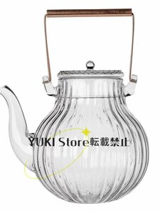 稀少美品★ティーポット 耐熱ガラス650ML 　茶こし　急須　ケットル　やかん　ガラス瓶