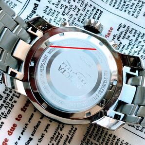 #2715【お洒落な高級感】メンズ 腕時計 インビクタ Invicta クォーツ 黒文字盤 Quartz 動作良好 ブラック クロノグラフ 防水 インヴィクタの画像6