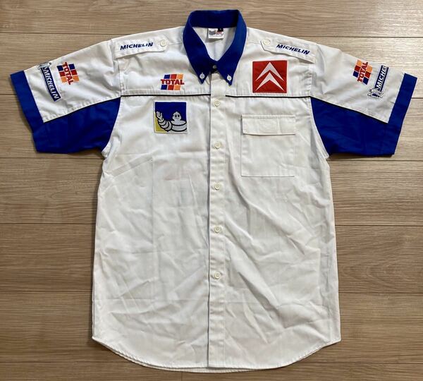 WRC CITROEN SPORT Michelin Shirt 世界ラリー選手権 シトロエン スポーツ ミシュラン レースシャツ ピットシャツ Lサイズ ユーズド