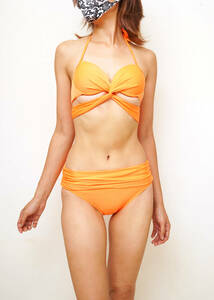  orange biki Nicross high waist shorts M