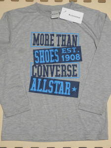 新品 140 コンバース 長袖Tシャツ グレー オールスター 男の子 春物 130～ MORE THAN SHOES CONVERSE ALL STAR スポーツブランド 送料無料