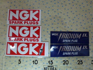 NGK SPARK PLUGUS / IRIDIUM SPARK PLUGUS ステッカーセット 3種類5枚 