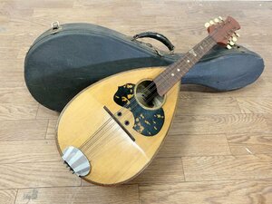 B.Tsubouchi tsubo inside writing flat mandolin MONTANO MANDLIN NO.2 made in Japan Vintage antique musical instruments hard case attaching used 