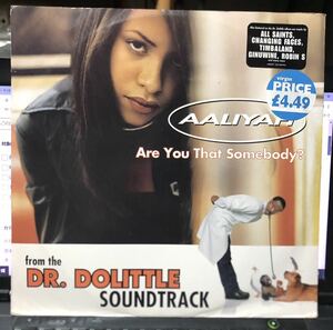 レア 人気 画ジャケ US 正規なし 1998 Aaliyah / Are You That Somebody? Original UK 12 Atlantic AT 0047 TＤ Dr Dolittle サントラ