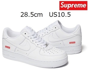 28.5cm Supreme × NIKE Air Force 1 Low White US10.5 シュプリーム ナイキ エアフォース 1 白 Box Logo Sticker 付 Tee Tシャツ SB Dunk