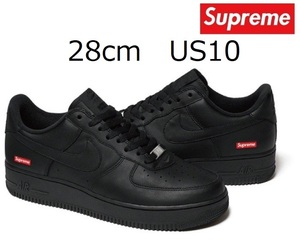 新品 28cm Supreme × NIKE Air Force 1 Low Black US10 シュプリーム ナイキ エアフォース 1 黒 Box Logo Sticker 付 Tee Tシャツ SB Dunk