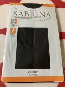 GUNZE SABRINA panty stocking S-M ブラック グンゼ パンスト 黒スト パンティストッキング サブリナ 小さい サイズ マチ付