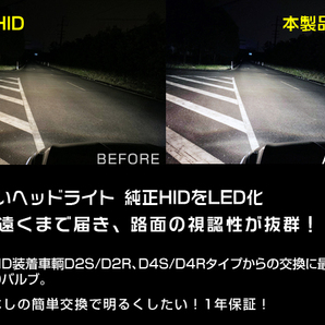 純正HIDをLED化 ホンダ ストリーム RN6・7・8・9 ホンダ D2R 交換型 明るいLEDヘッドライトバルブの画像7