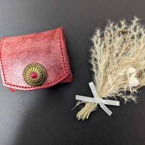 本革 ハンドメイド 小銭入れ アラスカレザー