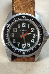 Lula Ruhla East Germany Quartz Diver OH завершен 45 -миллиметровый DDR Hornecker Travant Intervant Ruhla военные часы Geki Rare