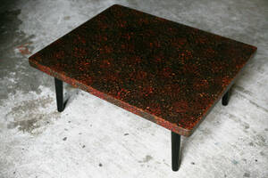 津軽塗 ローテーブル 折りたたみ式 座卓 76x61x30.5cm 和家具 伝統工芸 