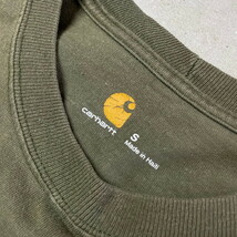 Carhartt カーハート ワンポイントロゴ ポケット ロングTシャツ メンズM相当_画像3