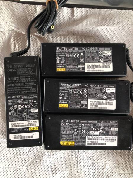 YU-1842 ④ 富士通 FUJITSU FMV-AC325A FPCAC62W 19V4.22A 純正品 ACアダプタ 4点セット 送料込み MME