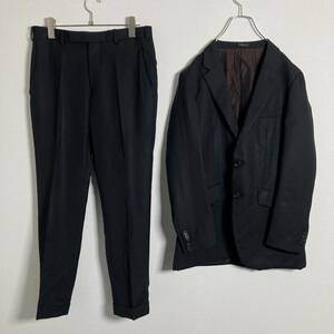 TAKEO KIKUCHI Takeo Kikuchi выставить костюм шерсть 100% черный мужской S соответствует 