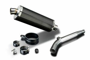 DELKEVIC スリップオンカーボンオーバルマフラー★HONDA XL125V VARADERO 2007-2014 350mm KIT09B0