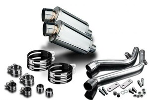 DELKEVIC スリップオンステンレスオーバルマフラー★HONDA NX650 DOMINATOR 1995-2002 225mm KIT25HL