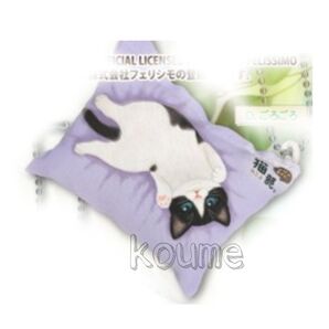 猫部 子猫が眠る へそ天 ミニクッションBC ハチワレ D ごろごろ