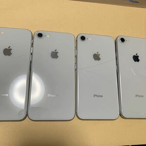 4つ中古　Phone8 純正バックパネル　筐体　ホワイト　背面パネル　ジャンク