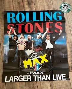 ローリング・ストーンズ・ポスター★THE ROLLING STONES ライヴ・マックス LIVE MAX「LARGER THAN LIVE」CD付録品／約45㎝ｘ50㎝