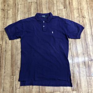 * Polo Ralph Lauren POLO RALPH LAUREN рубашка-поло с коротким рукавом USA производства M размер лиловый 90 годы примерно Vintage 