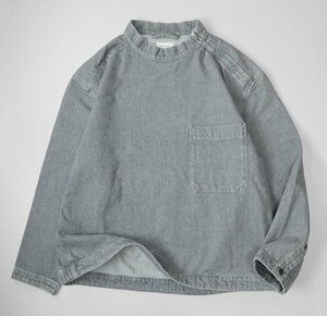 LEMAIRE ルメール ◆ ZIPPED TOP Denim デニム プルオーバー Lサイズ グレー 下げ札付き ◆WP15