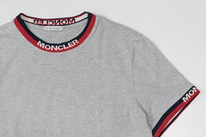 ● MONCLER ◆ MAGLIA リンガートリム クルーネック Tシャツ グレー Sサイズ カットソー モンクレール◆K2C