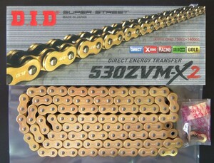  postage included!DID chain new model 530ZVM-X2 Gold 120L ZZ-R1400/ABS ZX-14R/ABS(12-20) ZZR1200 ZX-12R new goods 