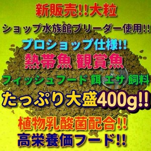 新販売! 400g!! 大粒 餌 たっぷりお徳用大盛 高栄養価フード プロ仕様!! ショップ ブリーダー 熱帯魚 観賞魚 プレコ ディスカス シクリッド