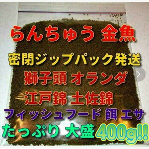 6らんちゅう 400g! 金魚 エサ たっぷり大盛 観賞魚 フィッシュフード ショップ ブリーダー使用 プロ仕様 土佐錦 丹頂 獅子頭 餌 沈下タイプ