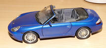 1/18 ポルシェ Porsche 911 カブリオレ cabriolet（996型）ブルー ホットウィール ミニカー ダイキャスト 本体のみ 箱なし 送料無料_画像2