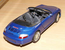 1/18 ポルシェ Porsche 911 カブリオレ cabriolet（996型）ブルー ホットウィール ミニカー ダイキャスト 本体のみ 箱なし 送料無料_画像5