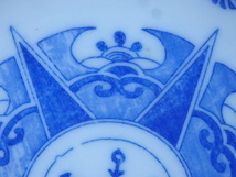 ◆図変わり印判皿：1：◆『六芒星花之図』◆ダビデの星◆明治印判皿◆取り皿◆小皿◆5客◆_画像2